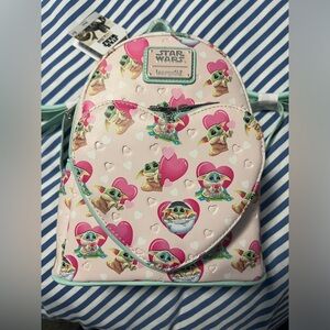 NWT Star Wars Loungefly The Mandalorian Baby Yoda Mini Backpack